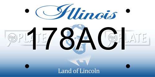 178ACI Illinois License Plate