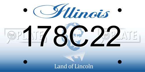 178C22 Illinois License Plate