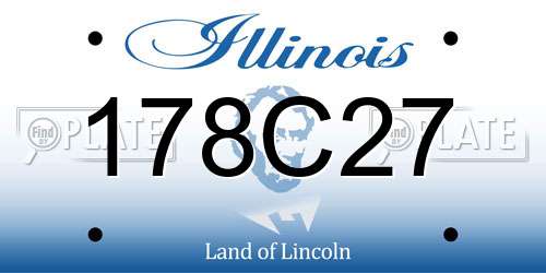178C27 Illinois License Plate
