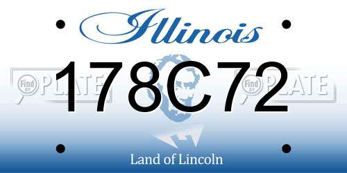 178C72 Illinois License Plate