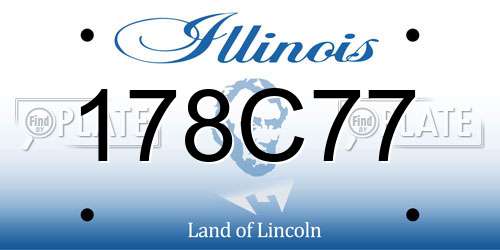 178C77 Illinois License Plate
