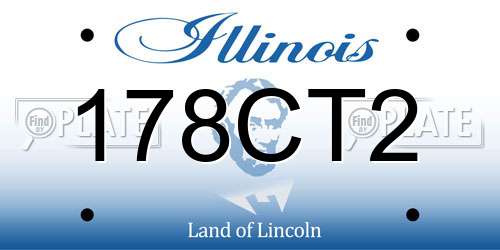 178CT2 Illinois License Plate