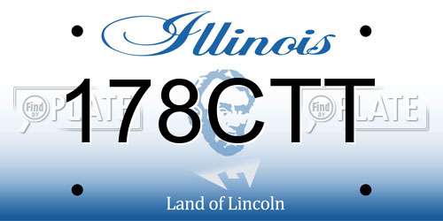 178CTT Illinois License Plate
