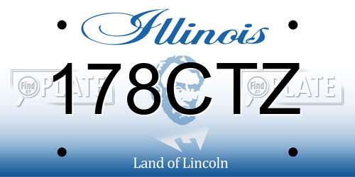 178CTZ Illinois License Plate