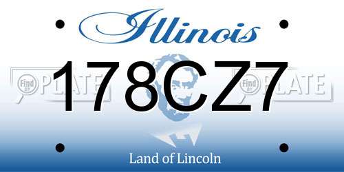 178CZ7 Illinois License Plate