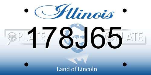 178J65 Illinois License Plate