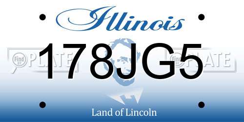 178JG5 Illinois License Plate