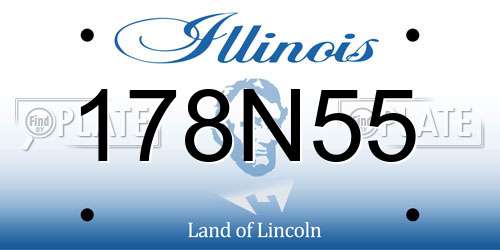 178N55 Illinois License Plate