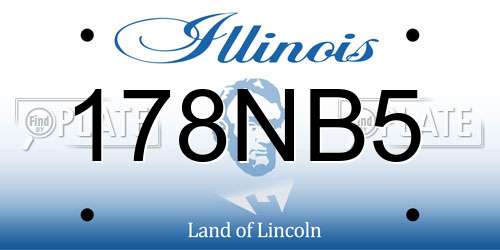 178NB5 Illinois License Plate