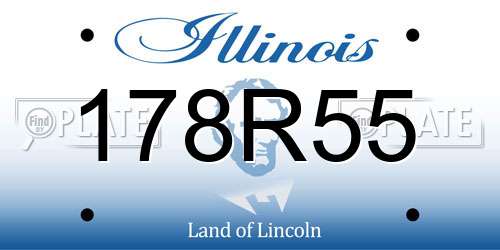 178R55 Illinois License Plate