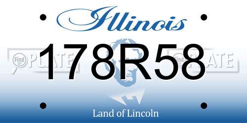178R58 Illinois License Plate