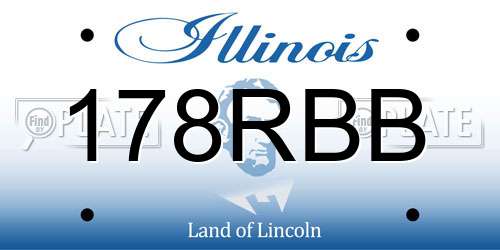 178RBB Illinois License Plate