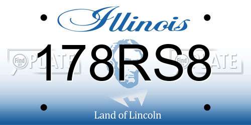 178RS8 Illinois License Plate
