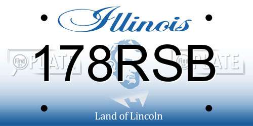178RSB Illinois License Plate