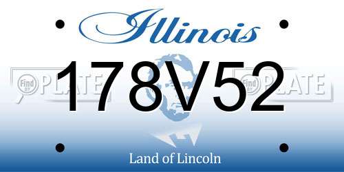 178V52 Illinois License Plate