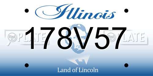 178V57 Illinois License Plate