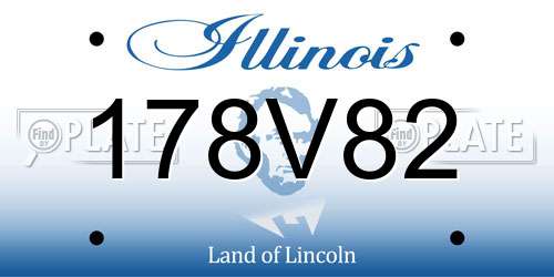 178V82 Illinois License Plate