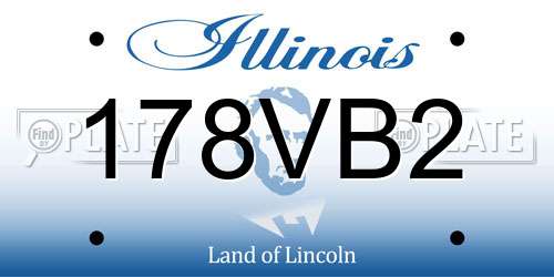178VB2 Illinois License Plate