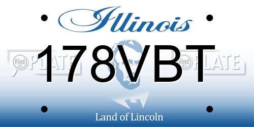 178VBT Illinois License Plate