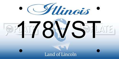 178VST Illinois License Plate
