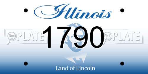 1790 Illinois License Plate