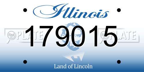 179015 Illinois License Plate