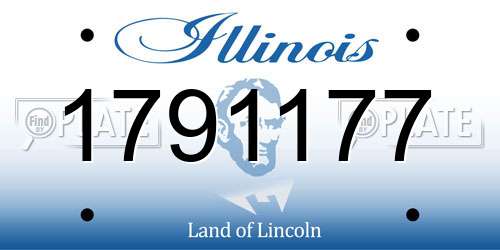 1791177 Illinois License Plate