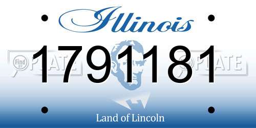 1791181 Illinois License Plate