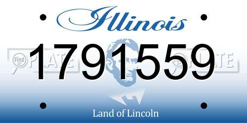 1791559 Illinois License Plate