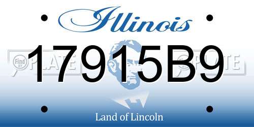 17915B9 Illinois License Plate