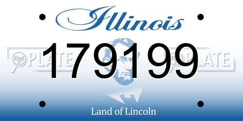 179199 Illinois License Plate