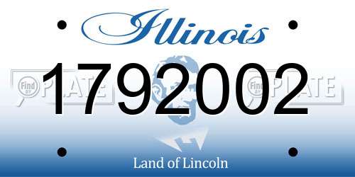 1792002 Illinois License Plate