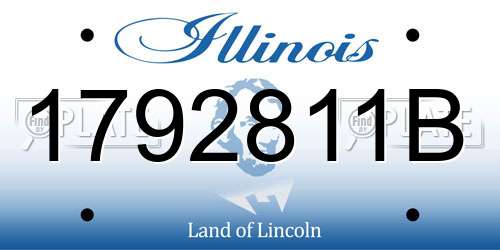 1792811B Illinois License Plate