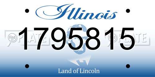 1795815 Illinois License Plate