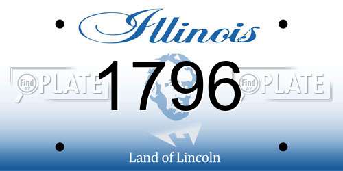 1796 Illinois License Plate