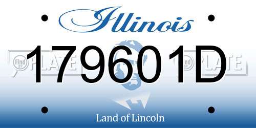 179601D Illinois License Plate