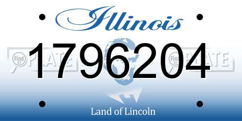 1796204 Illinois License Plate