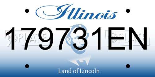 179731EN Illinois License Plate