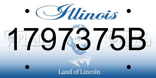 1797375B Illinois License Plate