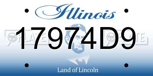 17974D9 Illinois License Plate