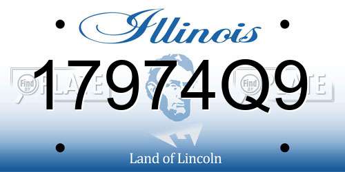 17974Q9 Illinois License Plate