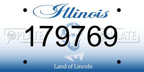 179769 Illinois License Plate