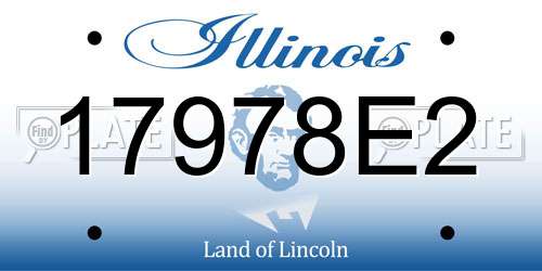 17978E2 Illinois License Plate