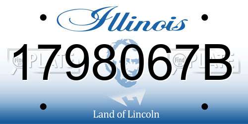 1798067B Illinois License Plate