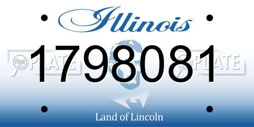 1798081 Illinois License Plate