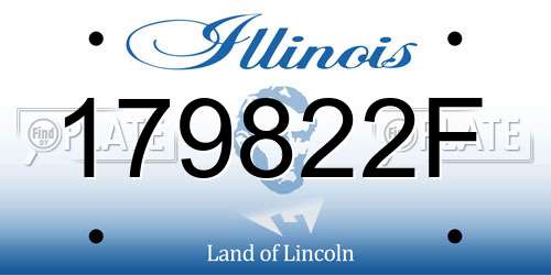 179822F Illinois License Plate