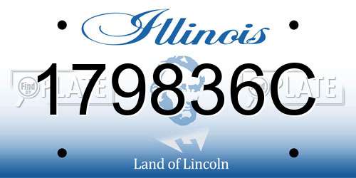 179836C Illinois License Plate