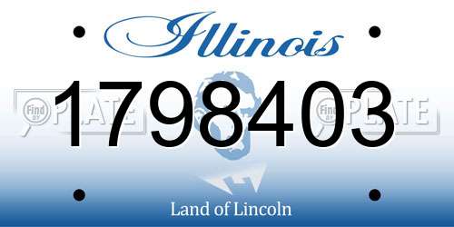1798403 Illinois License Plate