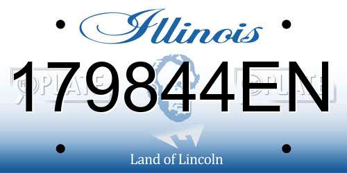 179844EN Illinois License Plate