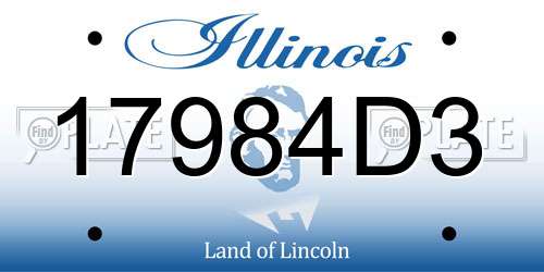 17984D3 Illinois License Plate